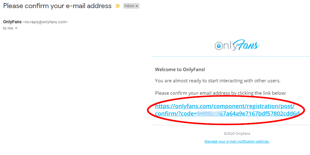 Onlyfans email verification not sending